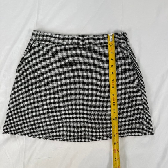 Abercrombie & Fitch Women's Black White Houndstooth Mini Skort Tweed Size S - Picture 5 of 8